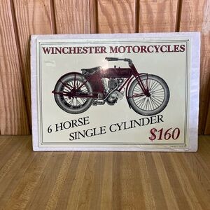Vintage Style Wall Art - Winchester 6 horse single cylinder 15.5” x 11.25”